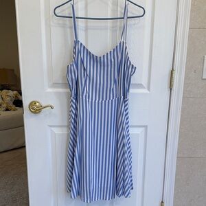Old Navy Blue and White Striped Dress